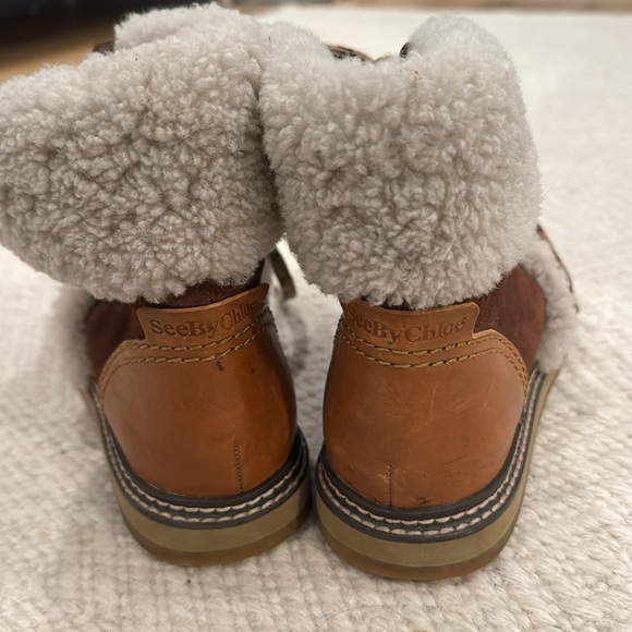 See by Chloe Suede Shearling Boot - Picture 3 of 5